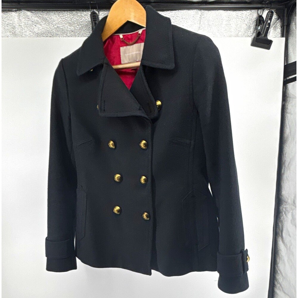 Banana Republic Classic Peacoat Women’s M navy blue Double Breasted